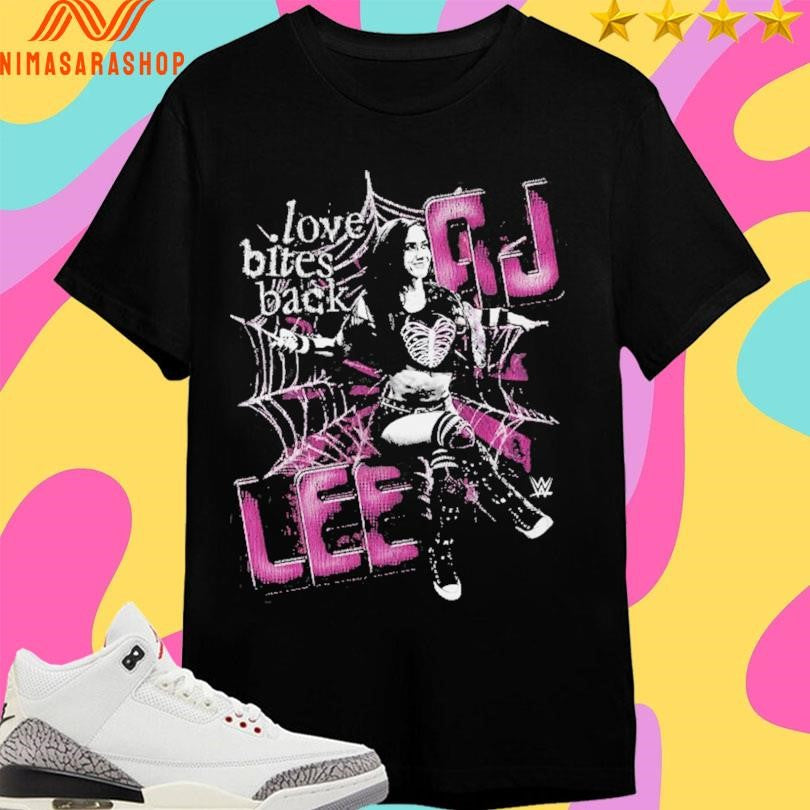 AJ Lee Spider Web Love Bites Back Shirts