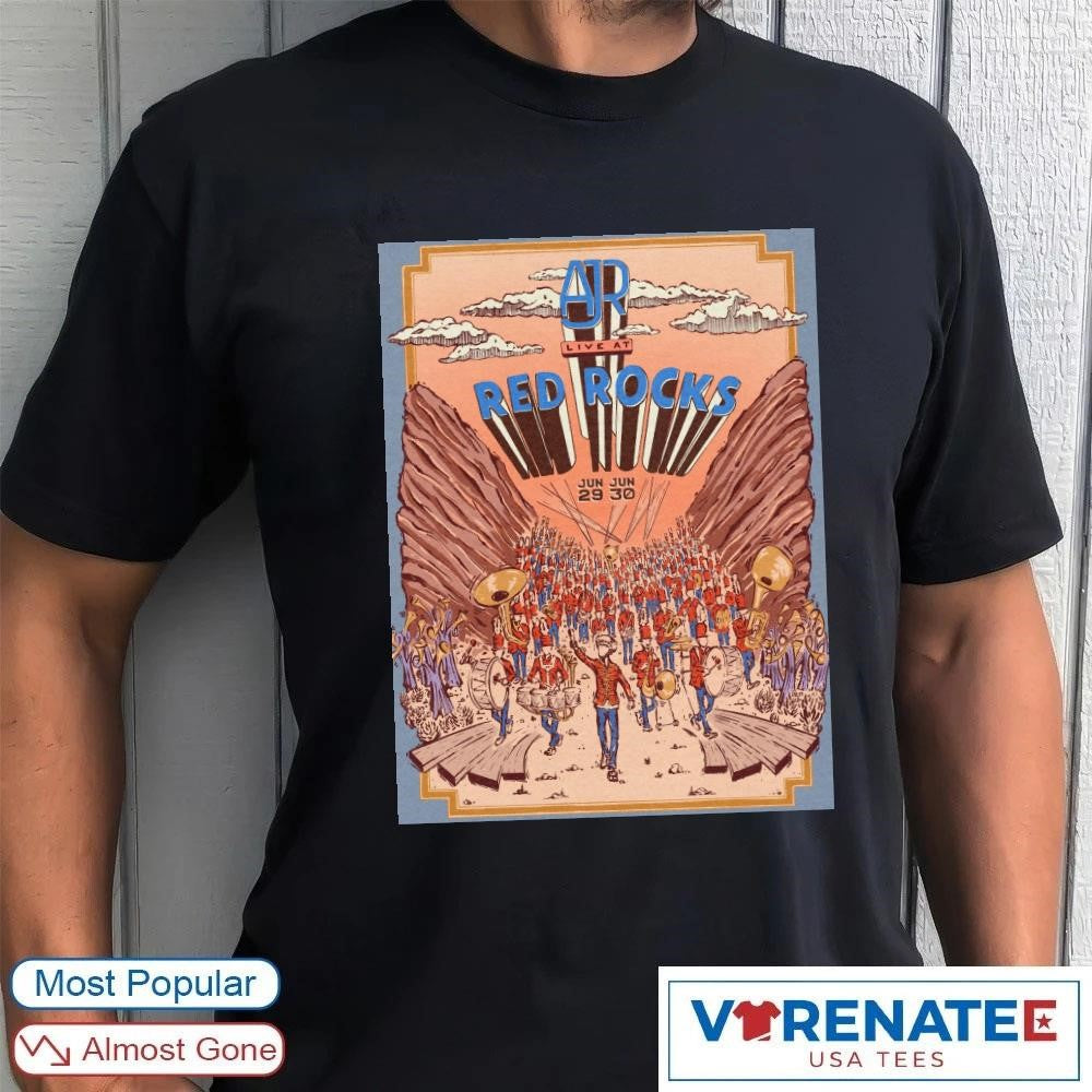 AJR Live At Red Rocks Amphitheatre June 29 – 30 2026 Poster shirt