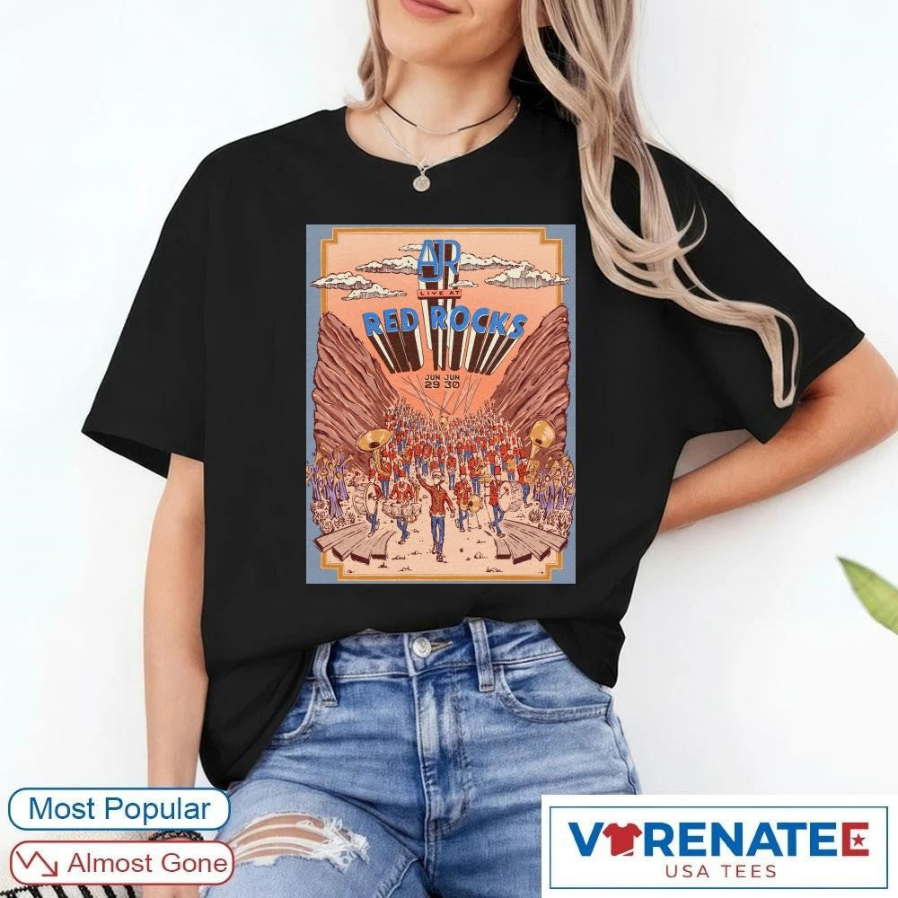 AJR Live At Red Rocks Amphitheatre June 29 – 30 2026 Poster shirt
