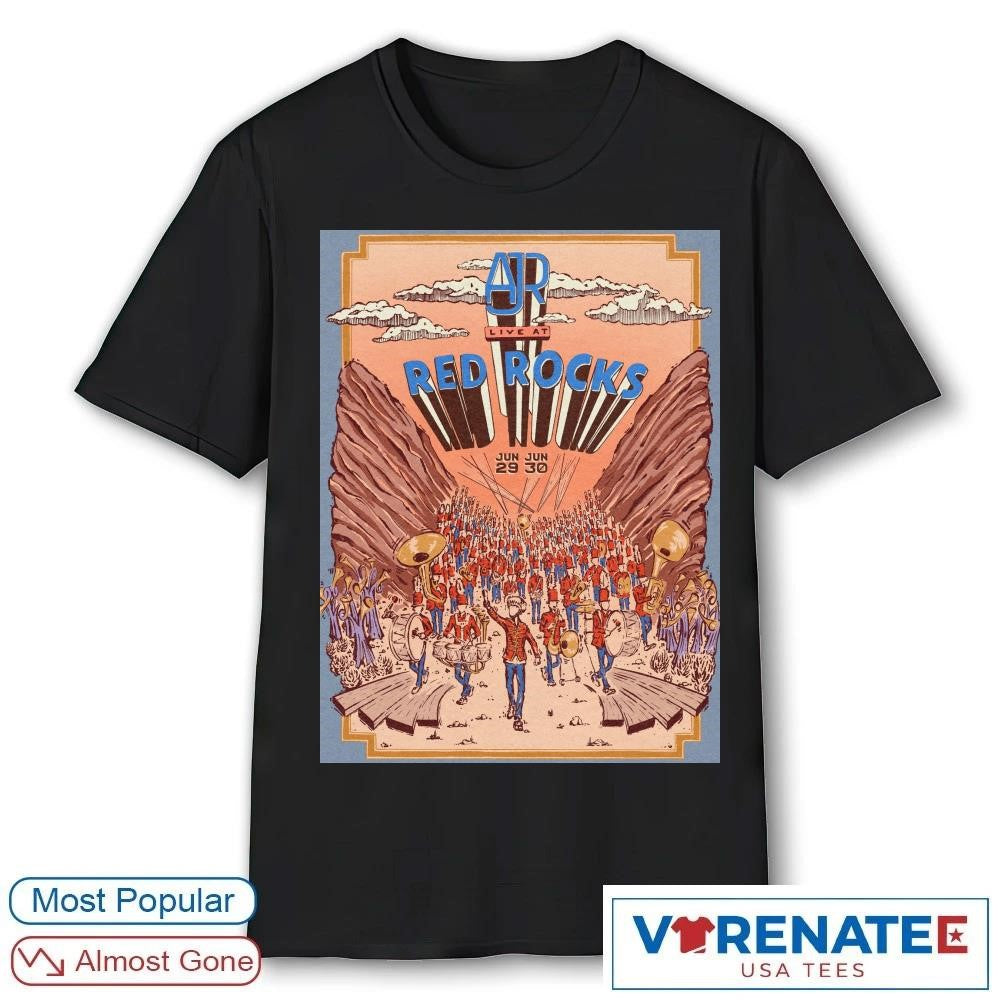 AJR Live At Red Rocks Amphitheatre June 29 – 30 2026 Poster shirt