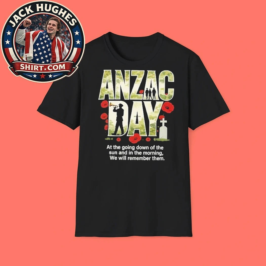ANZAC Day Lest We Forget Poppies 2026 T-Shirt