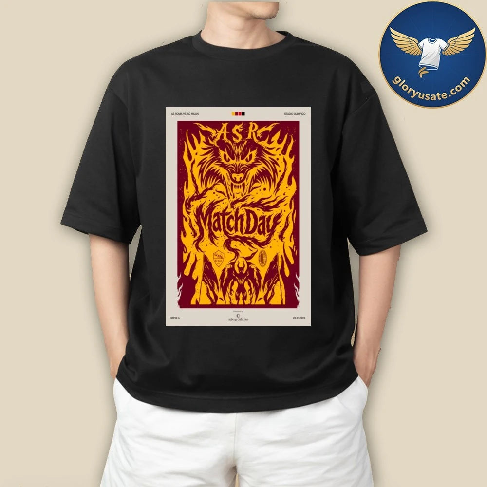 AS Roma Matchday Jan 25 2026 Stadio Olimpico Poster Shirt