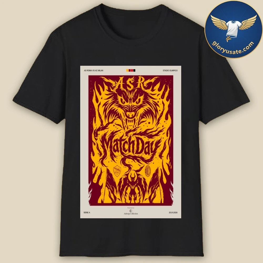 AS Roma Matchday Jan 25 2026 Stadio Olimpico Poster Shirt