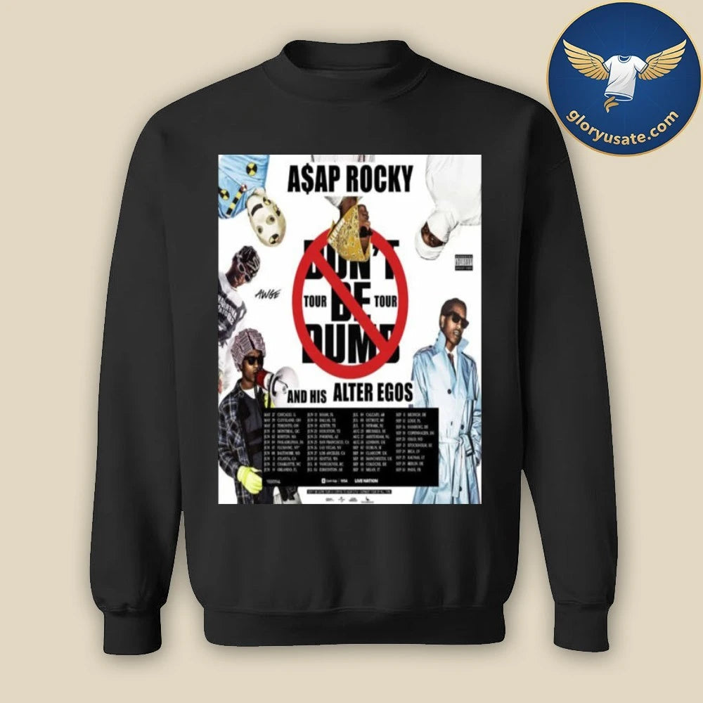 ASAP Rocky Dont Be Dumb 2026 Tour Schedule Venue Tour Dates Poster Shirt