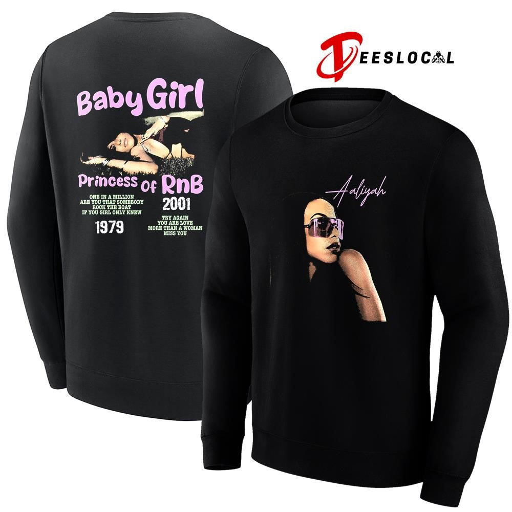 Aaliyah Baby girl princess of RnB graphic shirt