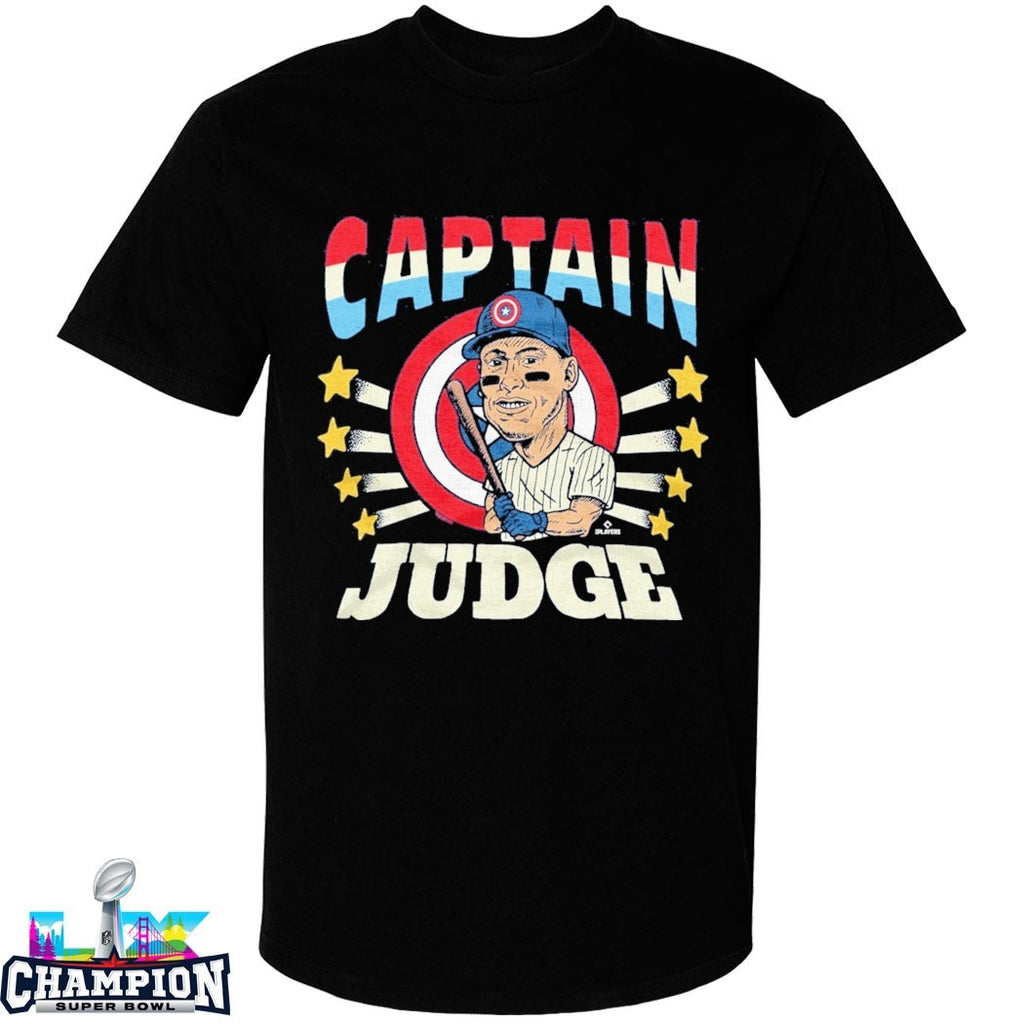 Aaron Judge x Captain America Caricature T-shirts
