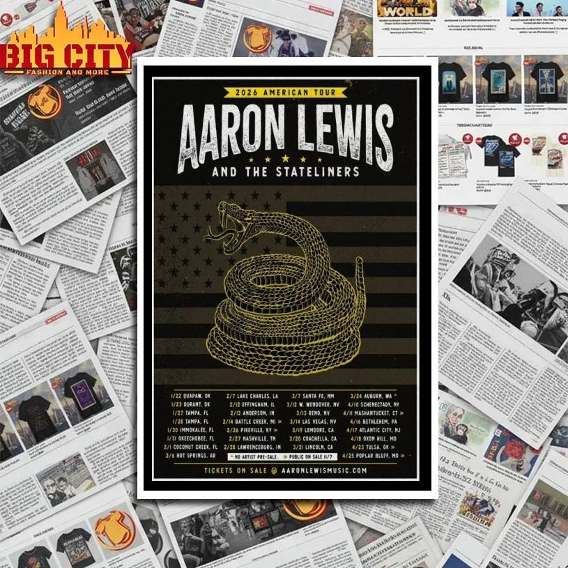 Aaron Lewis 2026 American Tour Poster Shirts