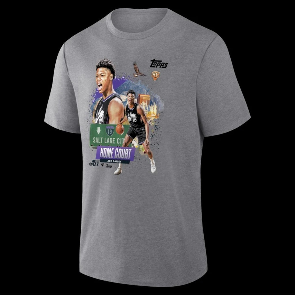 Ace Bailey Utah Jazz Topps Home Court T-Shirt