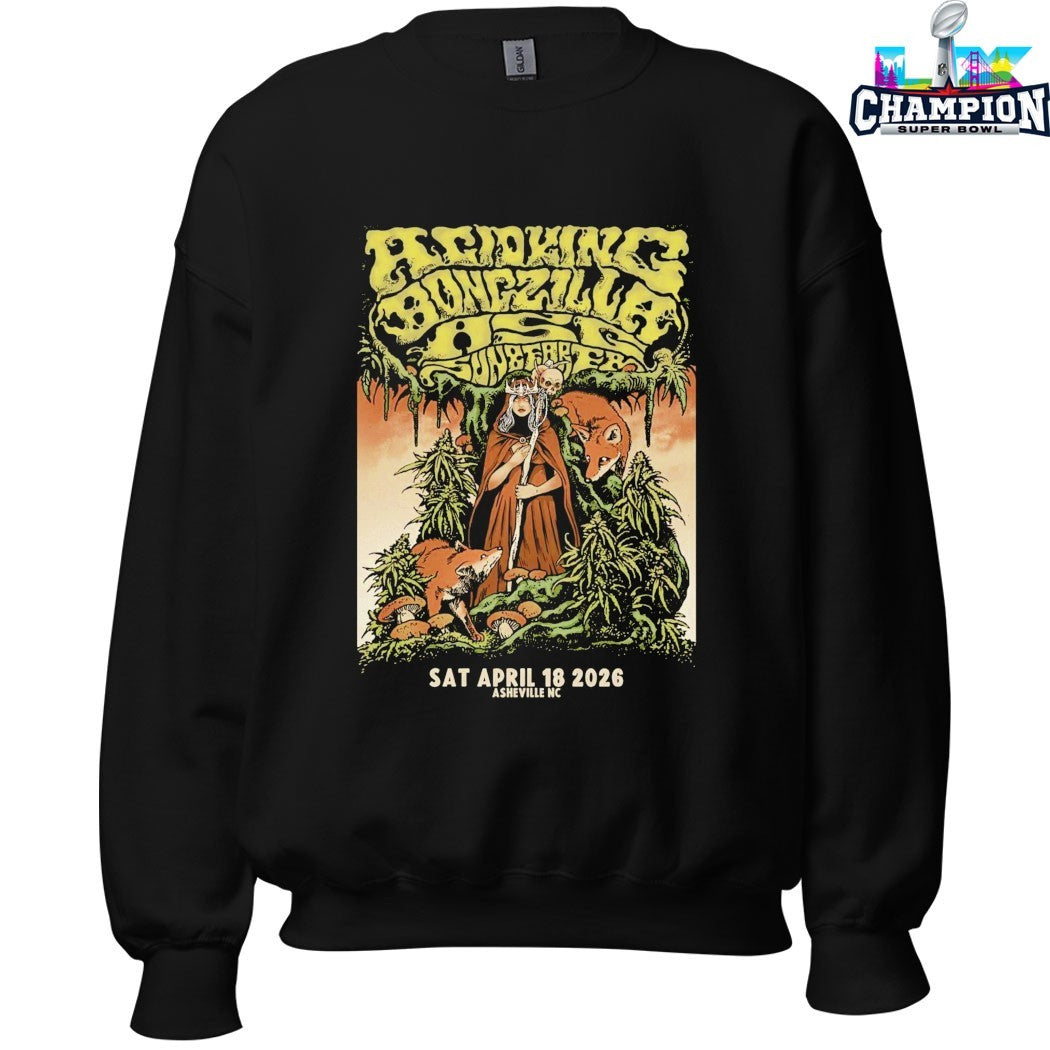 Acid King And Bongzilla Asheville NC On April 18 2026 T-Shirts