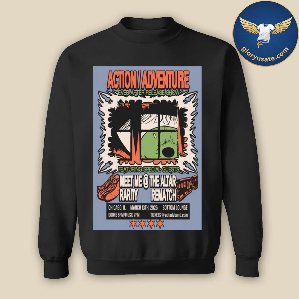 Action Adventure Chicago, IL March 13 2026 Concert Poster Shirt