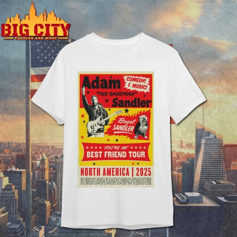 Adam Sandler North America Comedy Tour 2025 Poster shirt