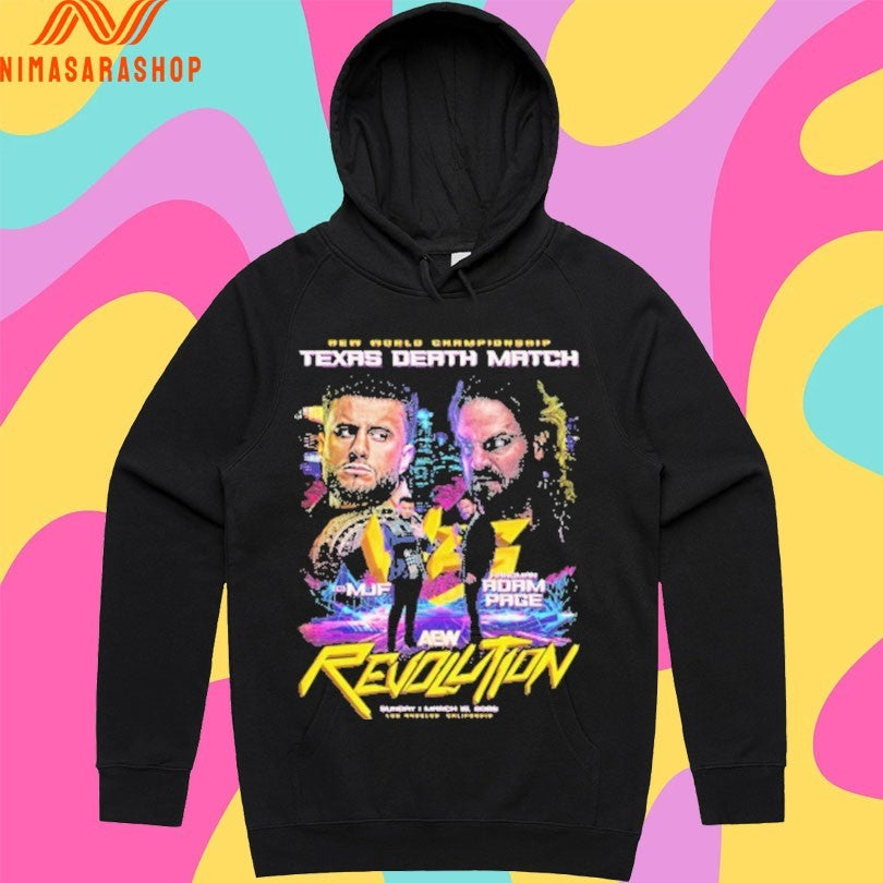 Aew World Championship Texas Death Match MIF Vs Hangman Adam Page Aew Revolution 2026 Matchup Shirts