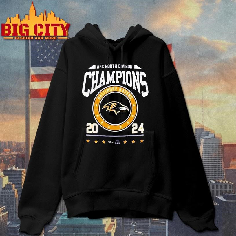 Afc North Division Champions 2024 Baltimore Ravens Shirt
