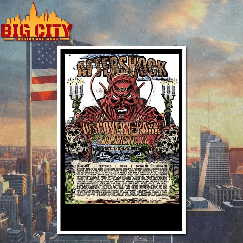 Aftershock Festival 2025 Sacramento California Venue Poster shirt