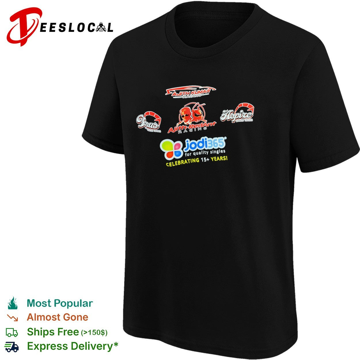 Ajith Kumar Ajith RedAnt Racing Venus Motorcycle Tours Aspire World Tours shirt