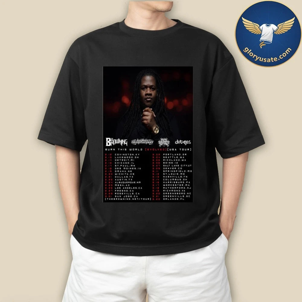 Akeem Bivens Burn This World Evolved USA Tour 2026 Poster Shirt