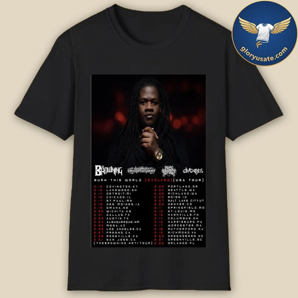 Akeem Bivens Burn This World Evolved USA Tour 2026 Poster Shirt