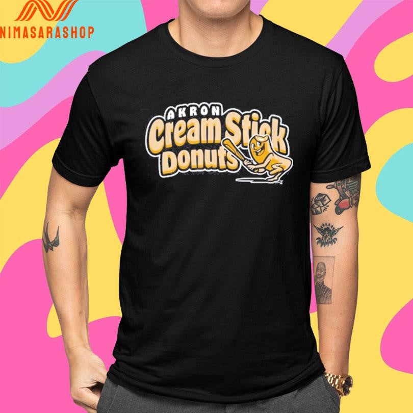 Akron Cream Stick Donuts Baseball Shirts