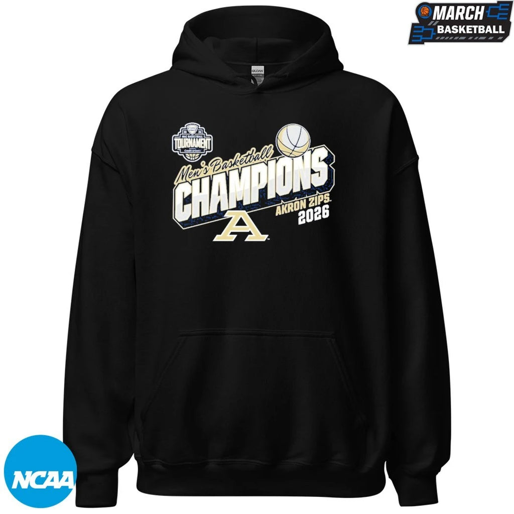 Akron Zips 2026 MAC Men’s Basketball Tournament Champions T-Shirts