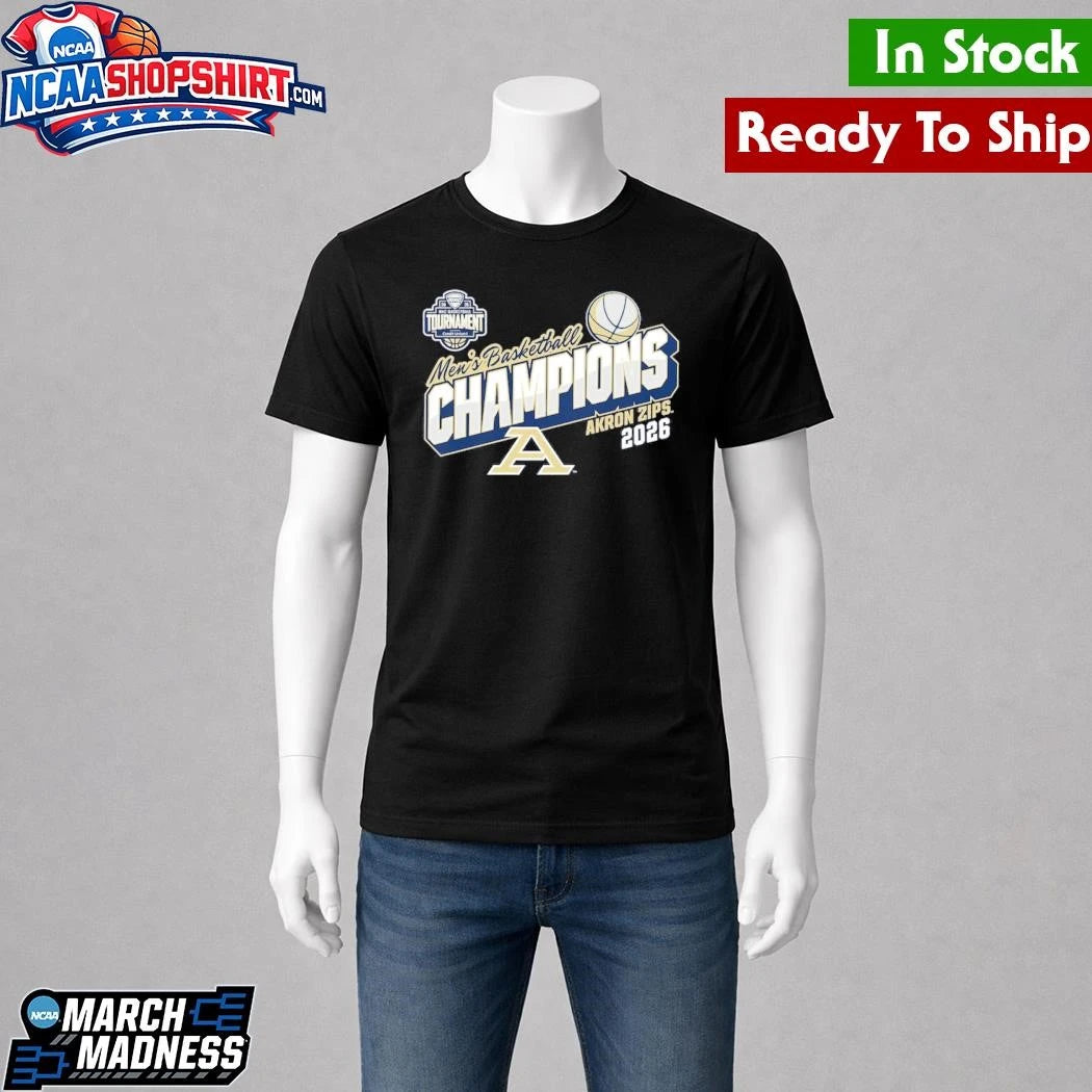 Akron Zips 2026 MAC Men’s Basketball Tournament Champions Shirt