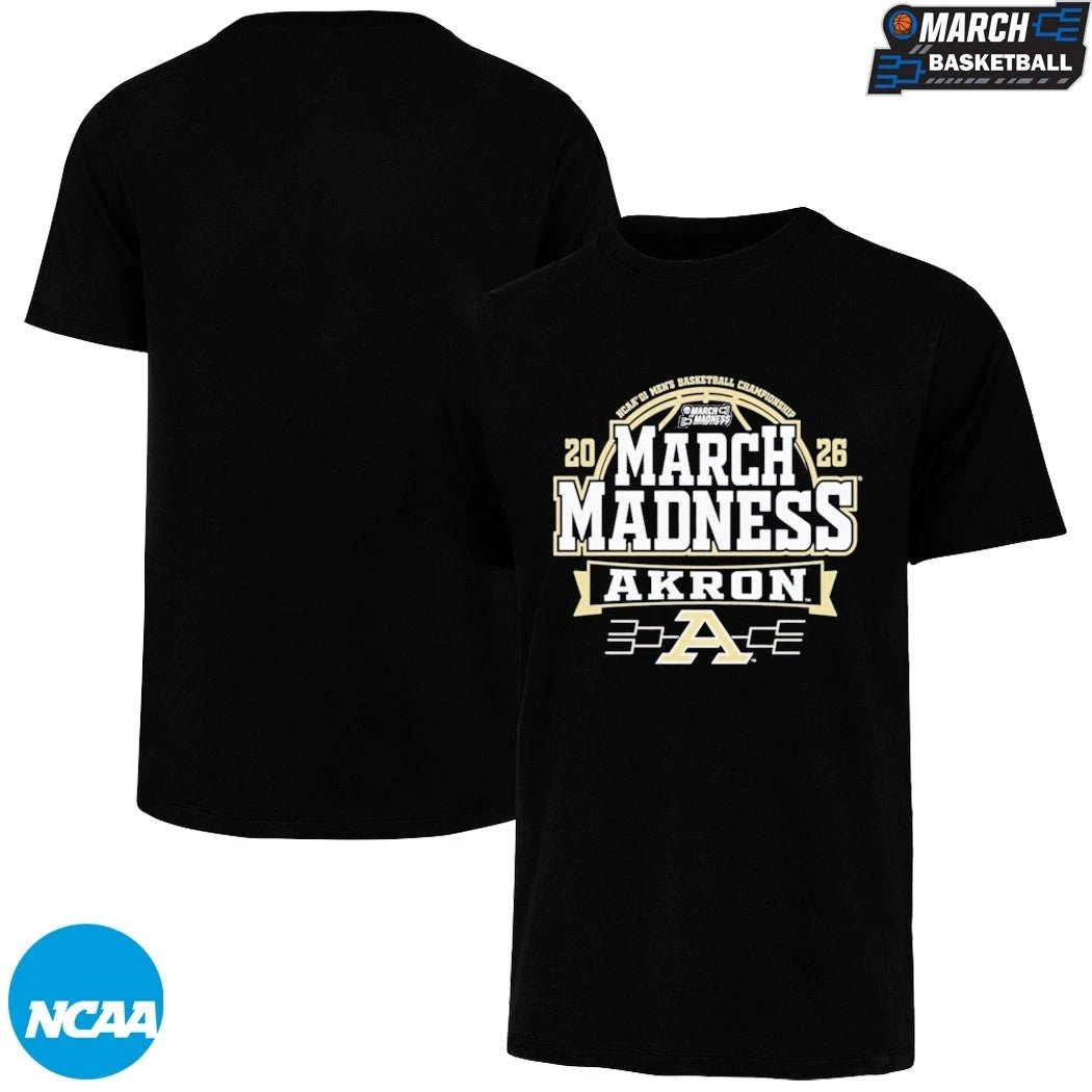 Akron Zips 2026 NCAA Men’s Basketball March Madness Bound T-Shirts