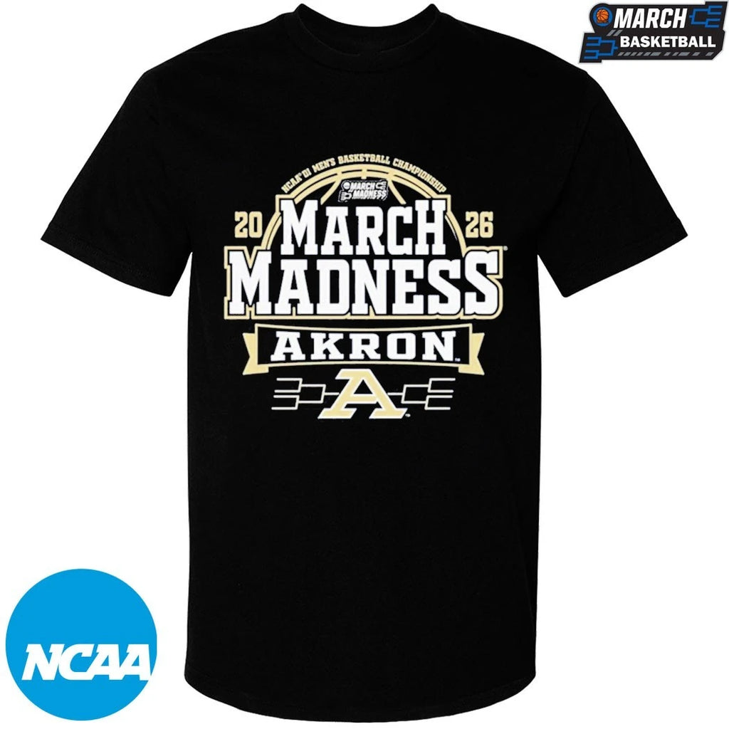 Akron Zips 2026 NCAA Men’s Basketball March Madness Bound T-Shirts