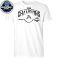 Akron Zips Grey 2026 MAC Men’s Basketball Tournament Champions 3-In-A-Row T-Shirt