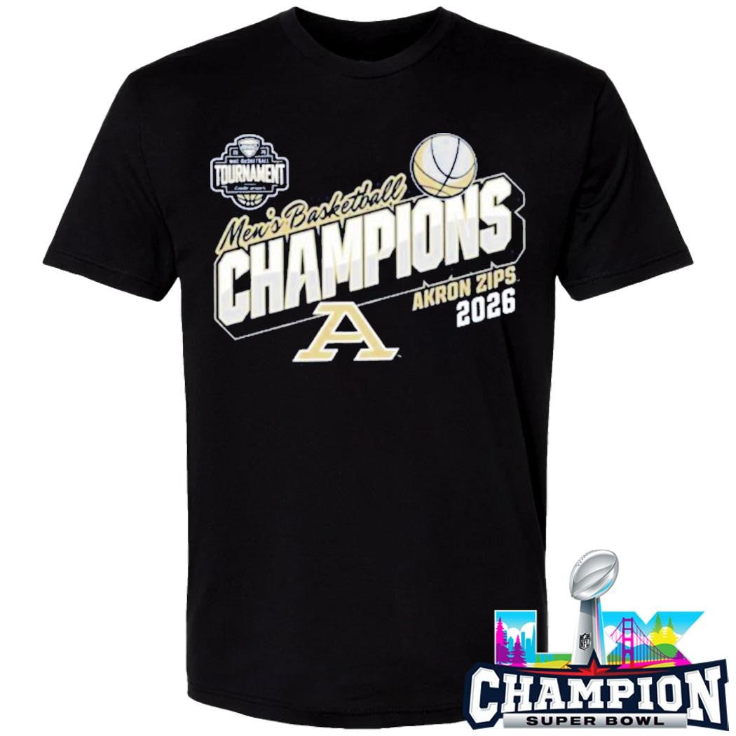 Akron Zips Men’s Basketball 2025 2026 Mac Tournament Champions Shirt