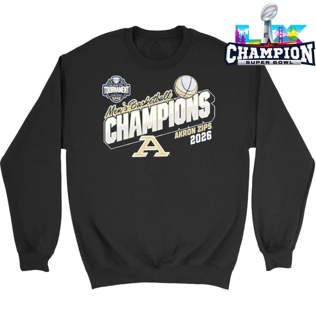 Akron Zips Men’s Basketball 2025 2026 Mac Tournament Champions Shirt