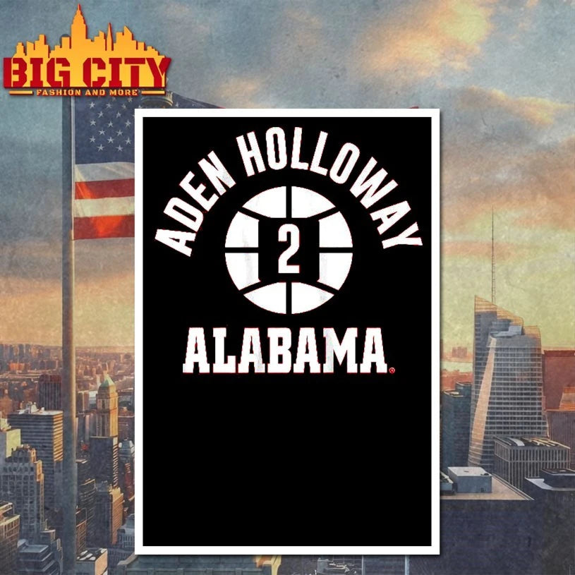 Alabama Basketball Aden Holloway Name Number Ball shirt
