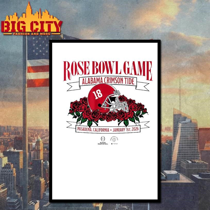 Alabama Football 2026 Rose Bowl Game Shirt