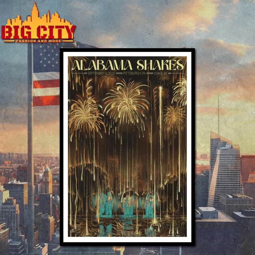 Alabama Shakes Concert Stage AE in Pittsburgh Sept 2025 Poster shirt