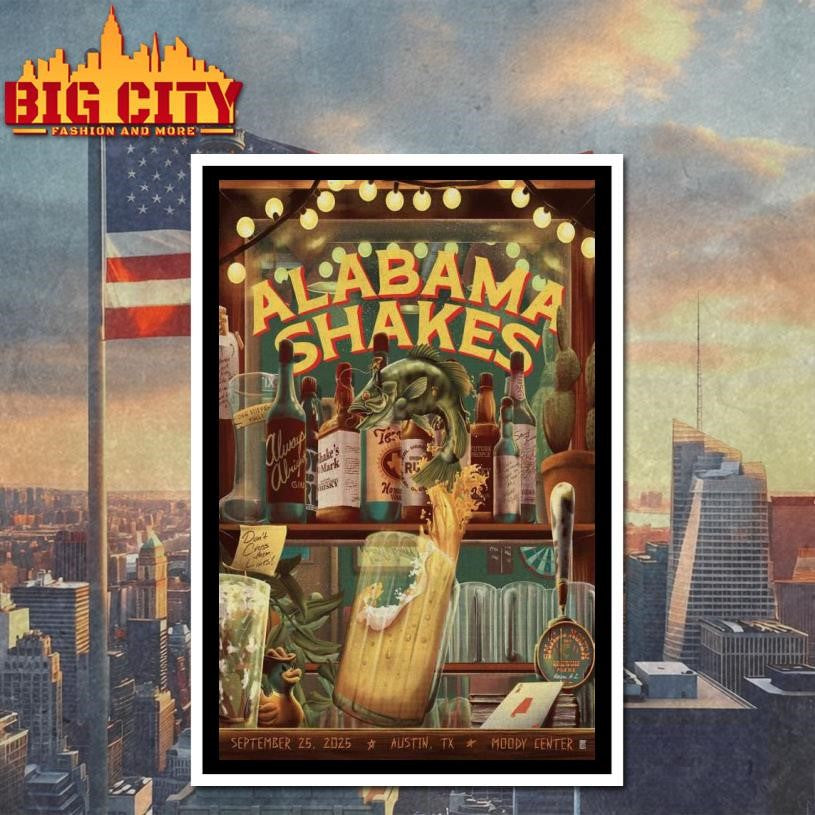 Alabama Shakes Moody Center 25 Sept 2025 Event Poster Shirt