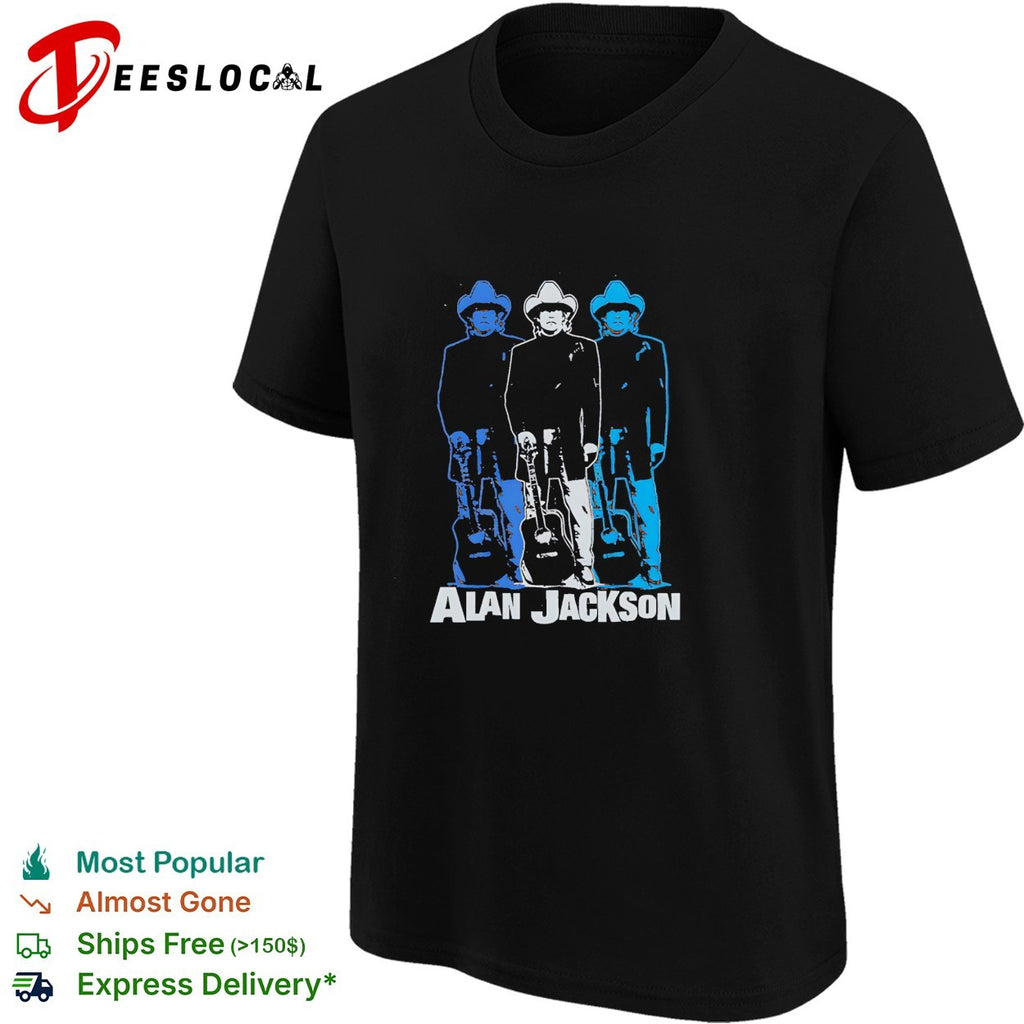 Alan Jackson country music triple portrait shirt