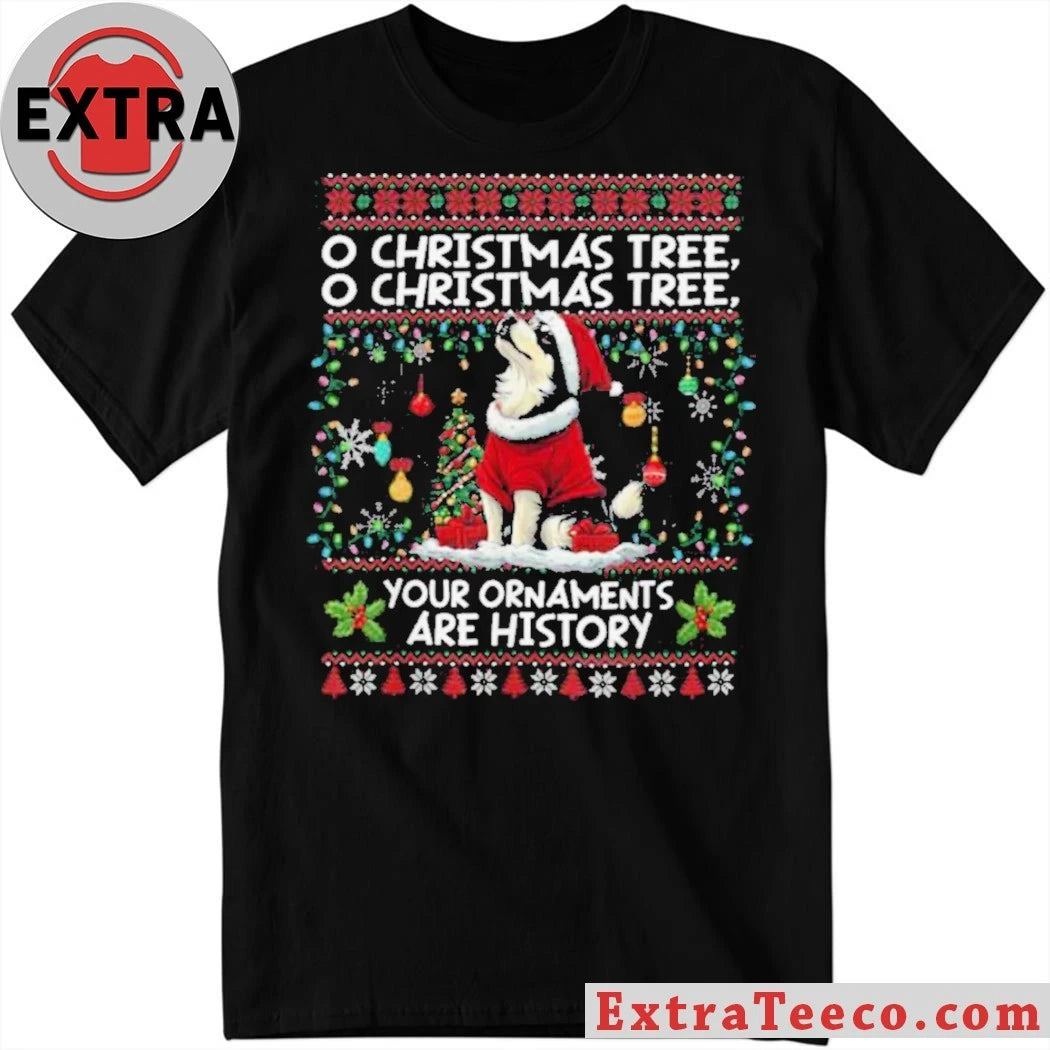 Alaskan Malamute Christmas Tree Decorations Dog Lover Xmas Shirt