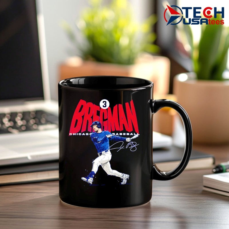Alex Bregman #3 Chicago Cubs Baseball signature comic shirt