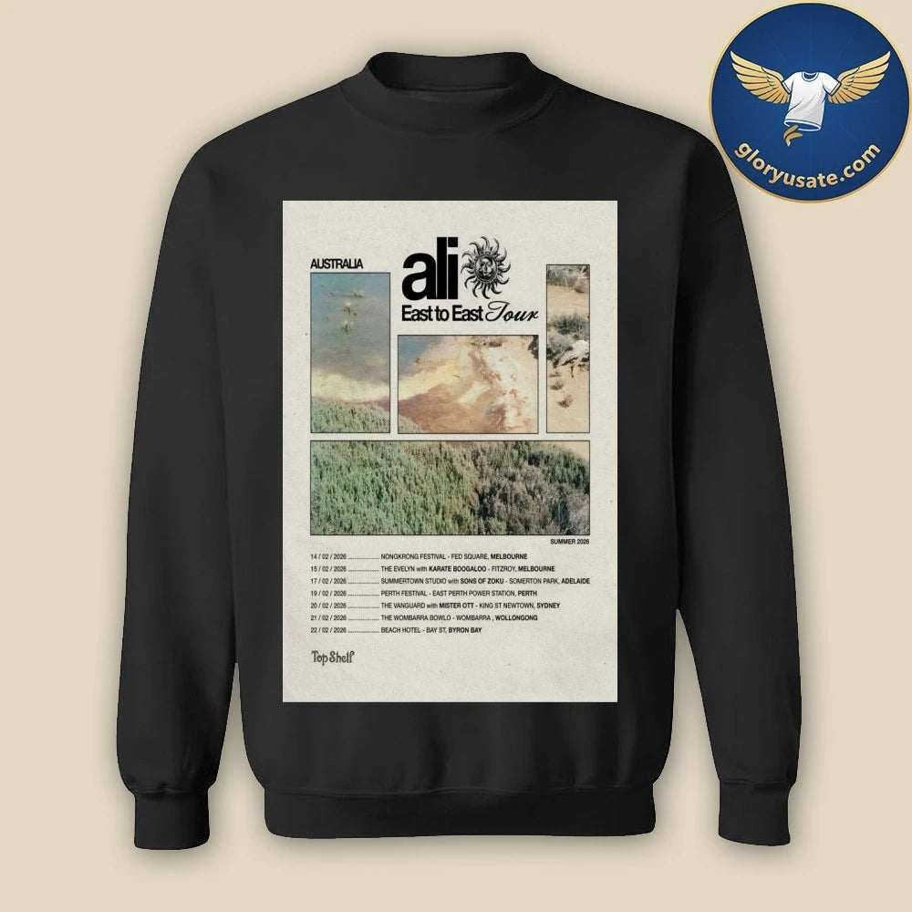 Ali 2026 Australia East To East Tour Poster Shirt