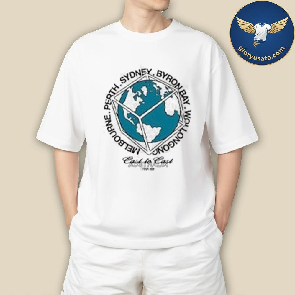 Ali Australia Tour East to East Globe Rectangle T-Shirt