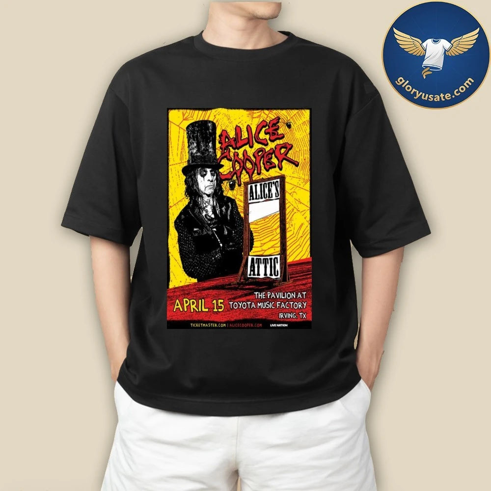 Alice Cooper Irving, TX April 15 2026 Tour Poster Shirt