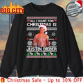 All I Want For Christmas Is Justin Bieber ugly Christmas shirt