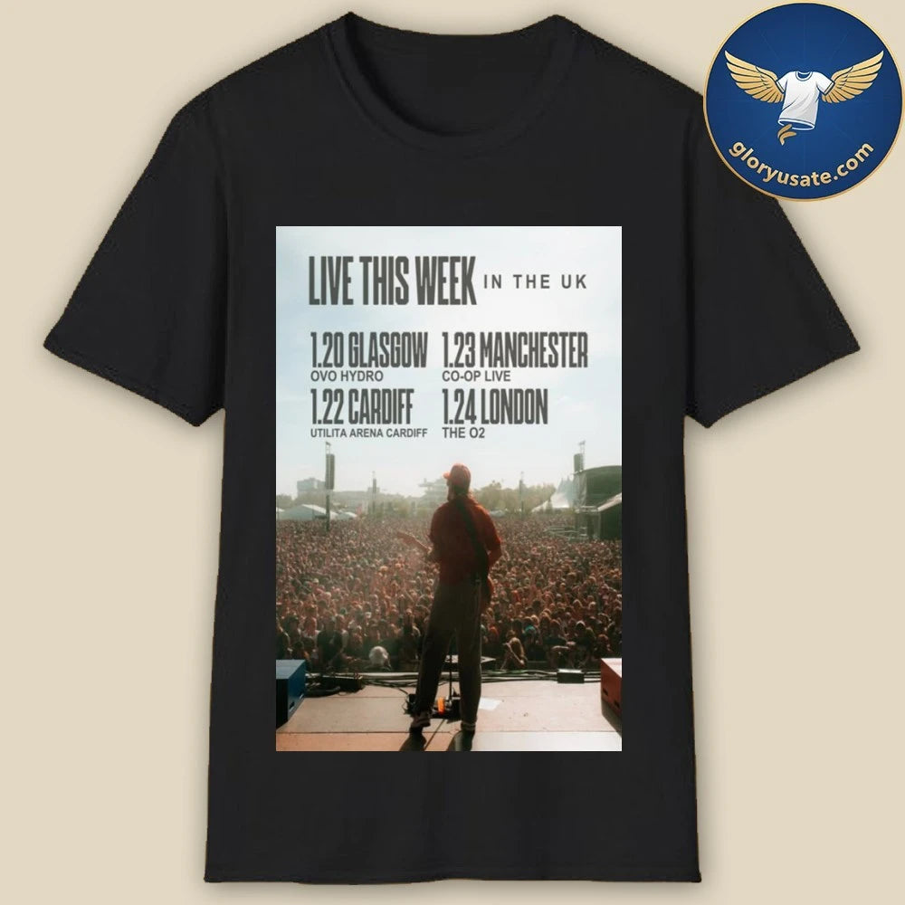 All Time Low Live This Week in The UK 2026 Show Poster Shirt