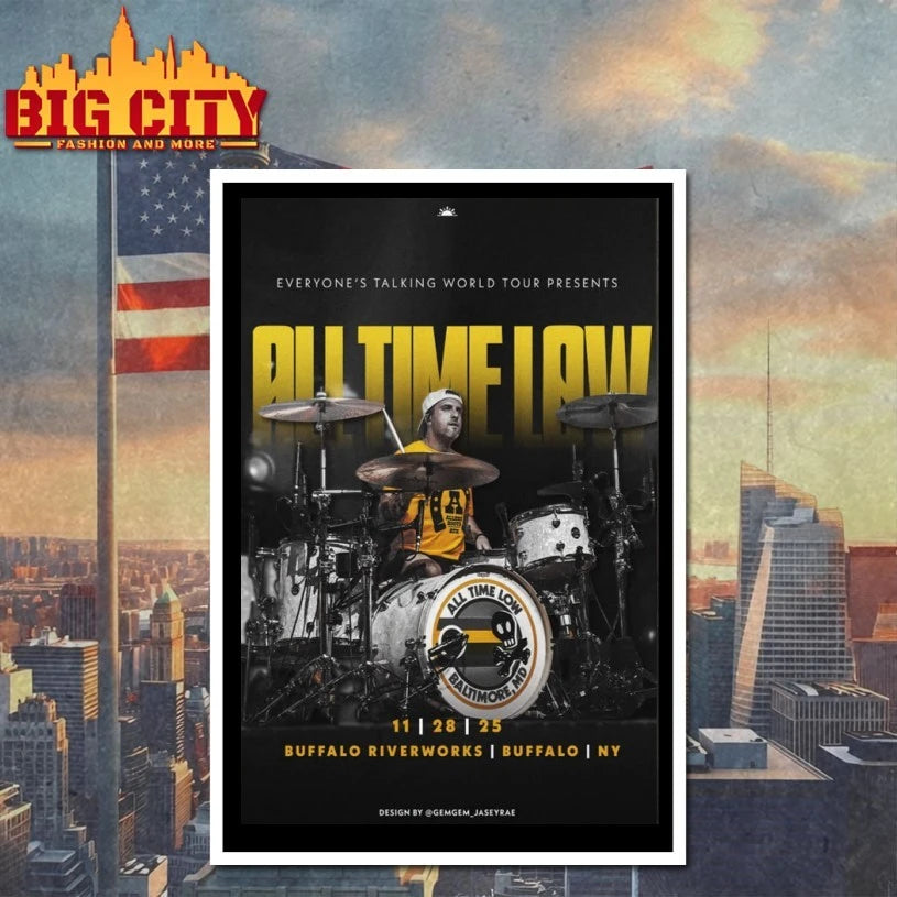 All Time Low Merch Buffalo NY Nov 28 2025 Poster shirt