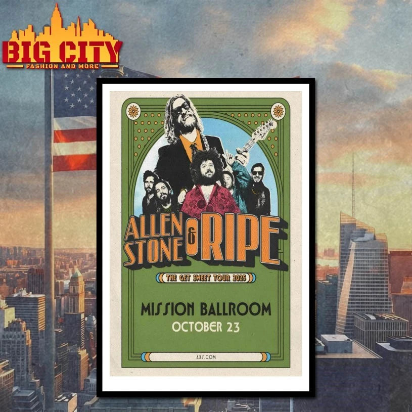 Allen Stone And Ripe Oct 23 2025 Mission Ballroom in Denver CO Poster shirts