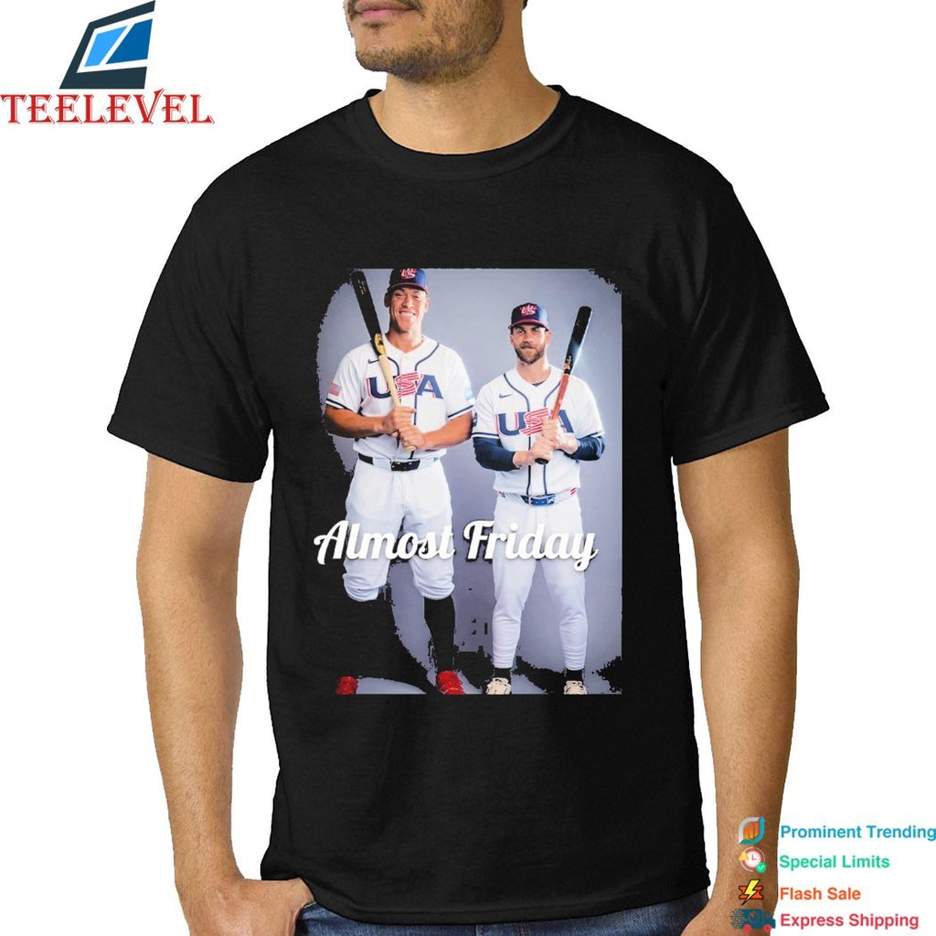 Almost Friday Judge Aaron And Bryce Harper USA Baseball T-shirts