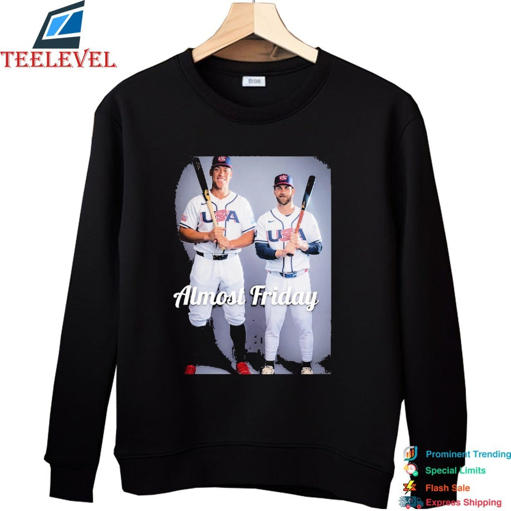 Almost Friday Judge Aaron And Bryce Harper USA Baseball T-shirts