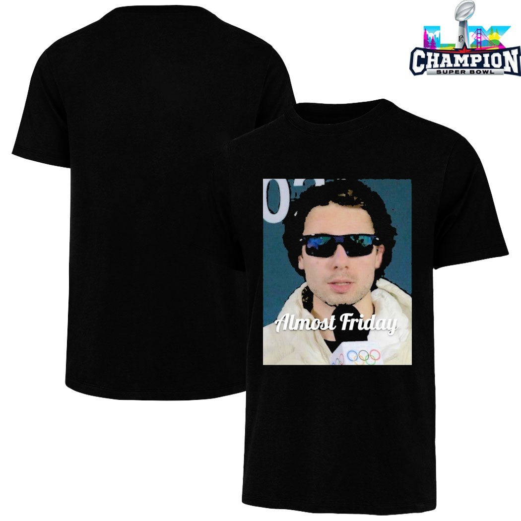 Almost Friday Quinn Hughes Olympic Glasses T-shirts