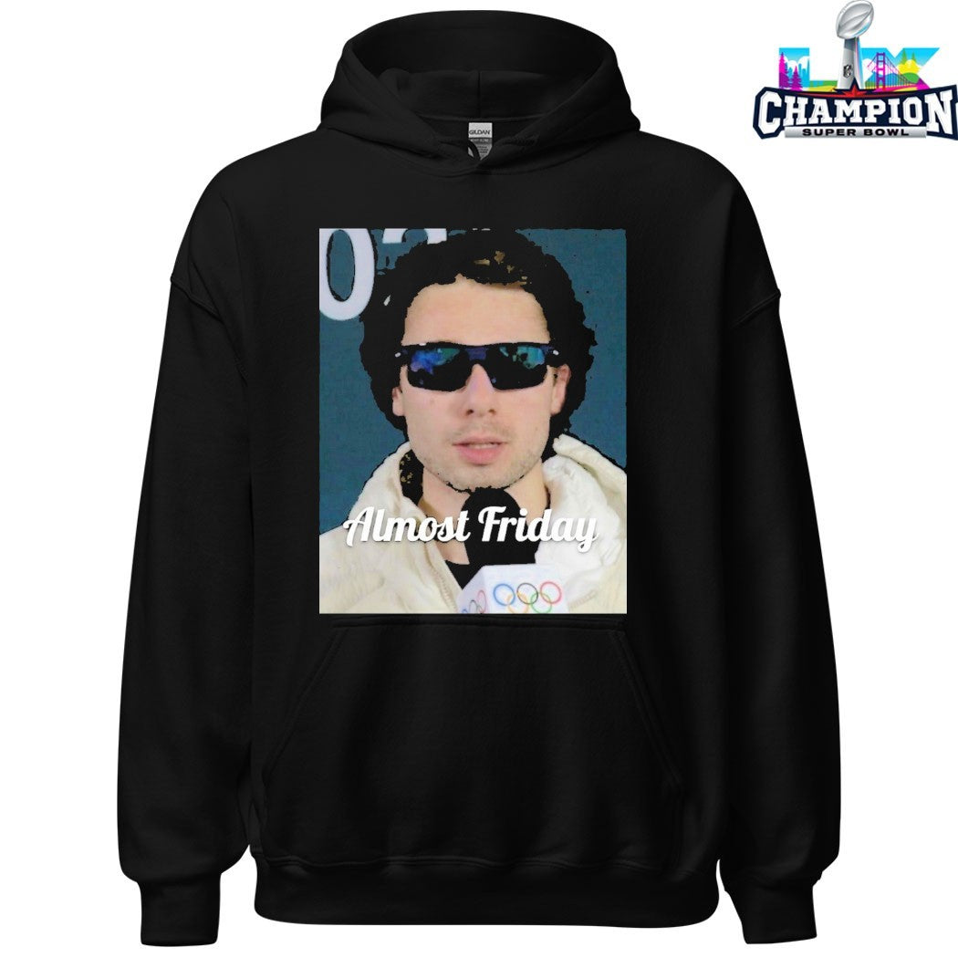 Almost Friday Quinn Hughes Olympic Glasses T-shirts