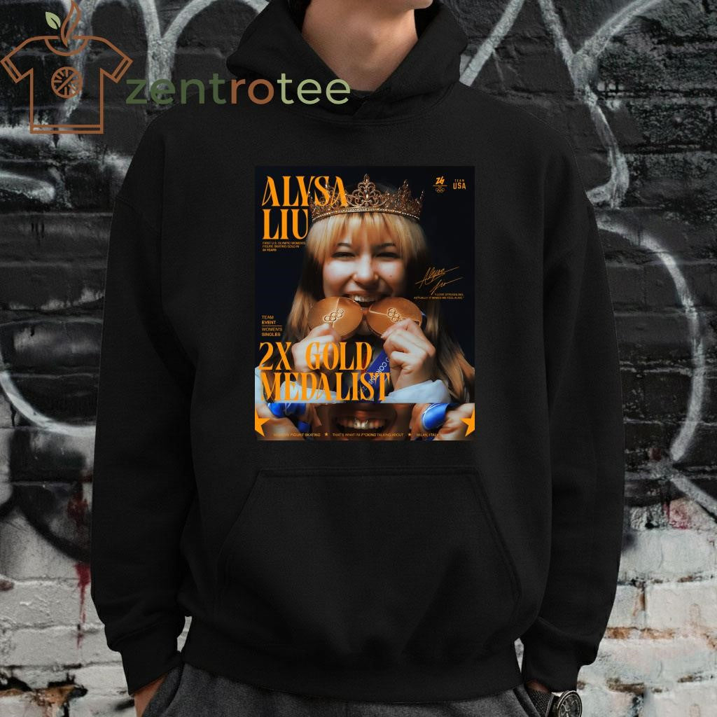 Alysa Liu King 2x gold medal list signature shirt