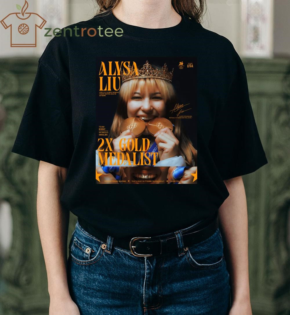 Alysa Liu King 2x gold medal list signature shirt