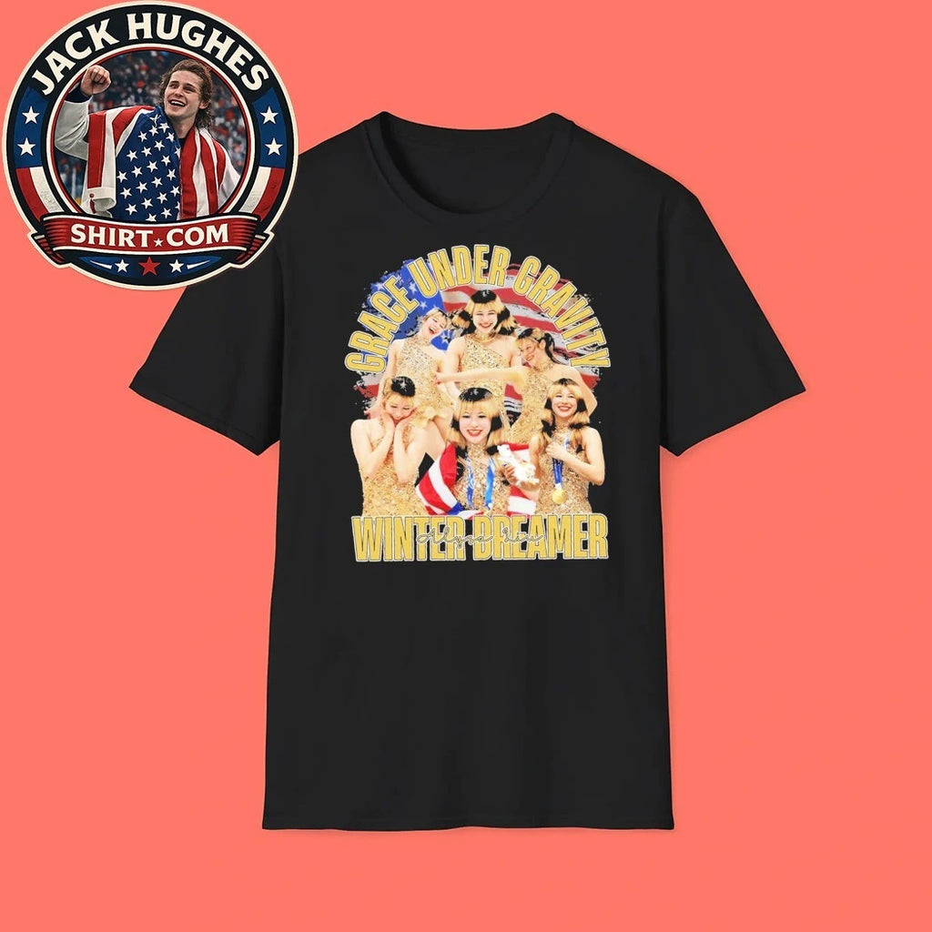 Alysa Liu Team USA Olympic 2026 Grace Under Gravity Retro Skater Ice Skating Fan Shirt